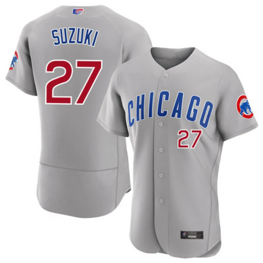 C.Cubs #27 Seiya Suzuki Player Gray Limited Elite Baseball Jerseys