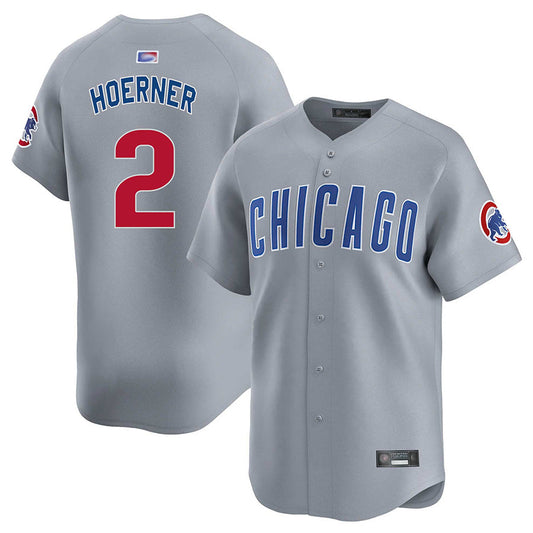 C.Cubs #2 Nico Hoerner Player Gray Road Vapor Limited Baseball Jerseys