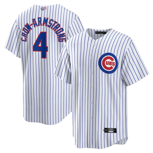 #4 Pete Crow-Armstrong Player C.Cubs Home Replica Baseball Jerseys -White