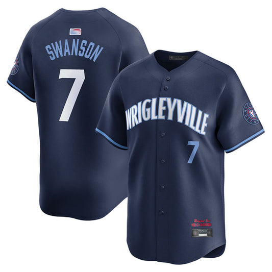 C.Cubs #7 Dansby Swanson Player City Connect Limited Baseball Jerseys
