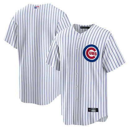 C.Cubs Blank Player Home Replica Team Baseball Jerseys - White