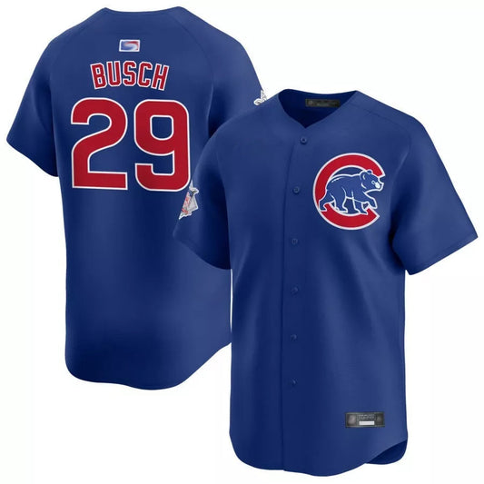 C.Cubs Michael Busch #29 Player Royal Home Limited Baseball Jerseys