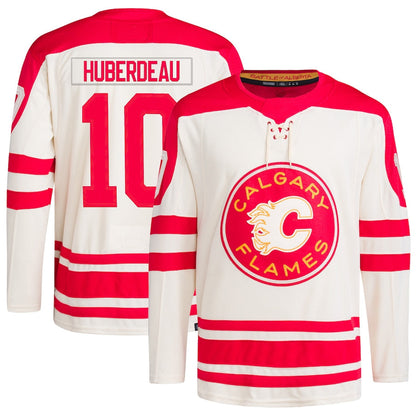 C.Flames #10 Jonathan Huberdeau Player Fanatics White Heritage Classic Hockey Jerseys