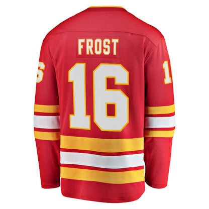 C.Flames #16 Morgan Frost Player Home Breakaway Red Hockey Jerseys