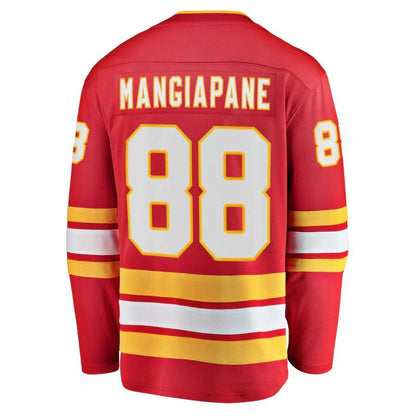 C.Flames #88 Andrew Mangiapane Fanatics Home Breakaway Player Red Stitched Hockey Jerseys