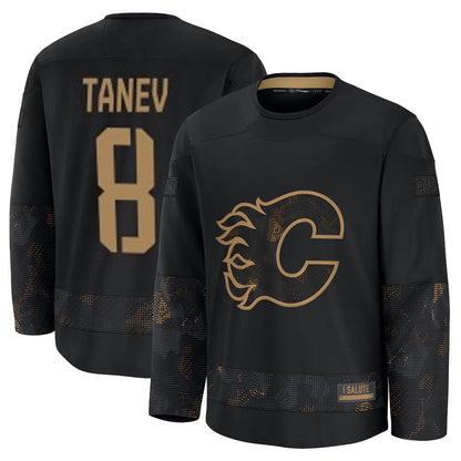 C.Flames #8 Christopher Tanev Player Fanatics Home Breakaway Black Hockey Jerseys