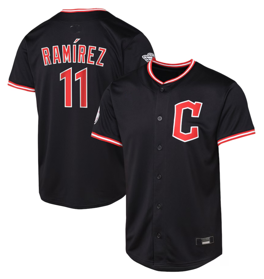 C.Guardians #11 Jose Ramirez Player Navy Limited Replica Baseball Jerseys