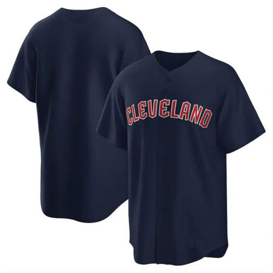 C.Guardians Blank Player Navy Replica Game Baseball Jerseys