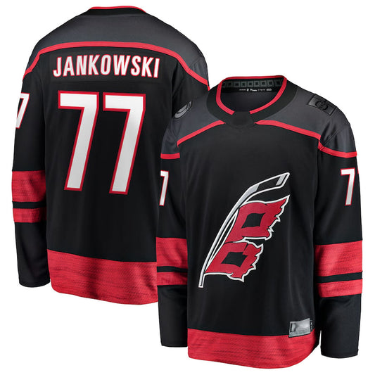 C.Hurricanes #77 Mark Jankowski Player Fanatics Home Breakaway Black Hockey Jerseys