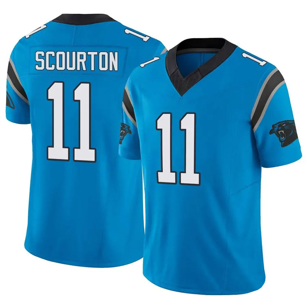 C.Panthers #11 Nic Scourton Player Blue Limited Vapor F.U.S.E. Football Jerseys