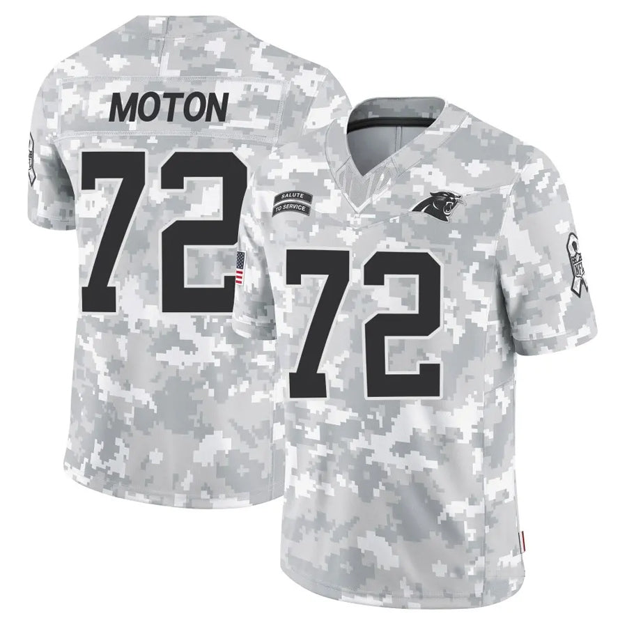 C.Panthers #72 Taylor Moton Player Blue Vapor F.U.S.E. Limited Football Jerseys