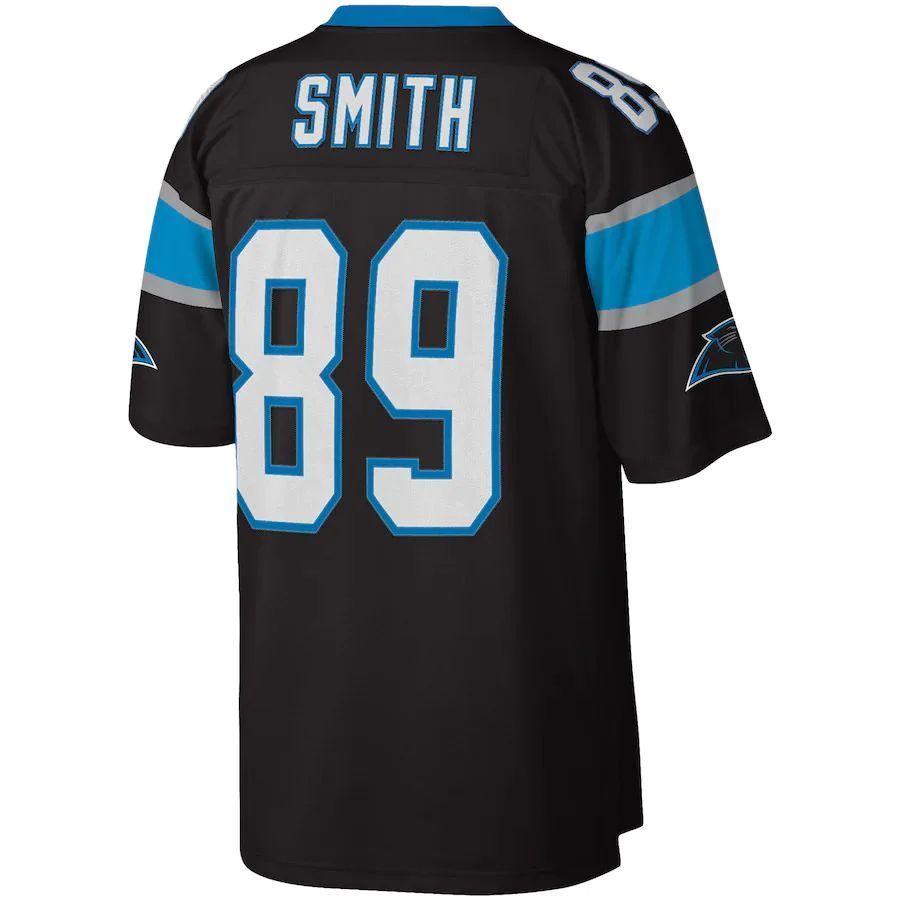 C.Panthers #89 Steve Smith Sr Mitchell & Ness Black Legacy Replica Player Stitched Football Jerseys
