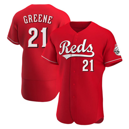 C.Reds #21 Hunter Greene Player Red Home Limited Elite Baseball Jerseys