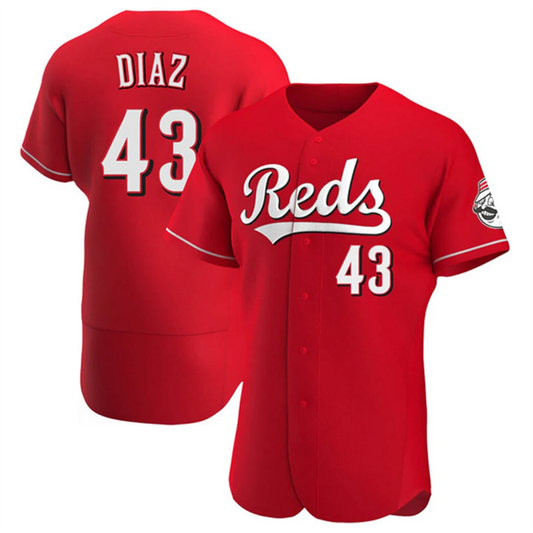 C.Reds #43 Alexis Diaz Player Red Home Replica Elite Baseball Jerseys