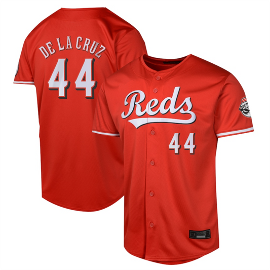 C.Reds #44 Elly De La Cruz Player Red Alternate Limited Baseball Jerseys