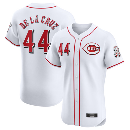 C.Reds #44 Elly De La Cruz Player White Home Elite Baseball Jerseys