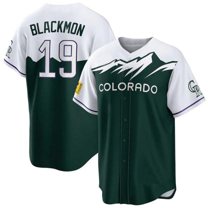 C.Rockies #19 Charlie Blackmon Player Green City Connect Replica Game Baseball Jerseys