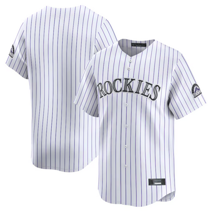 C.Rockies Blank Player White Home Limited Game Baseball Jerseys