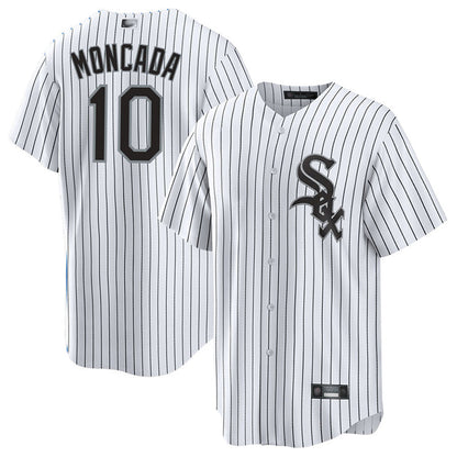 C.White Sox #10 Yoan Moncada Player White Home Replica Baseball Jerseys