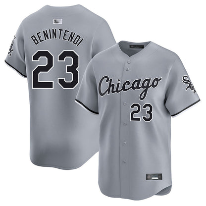C.White Sox #23 Andrew Benintendi Player Gray Road Limited Baseball Jerseys