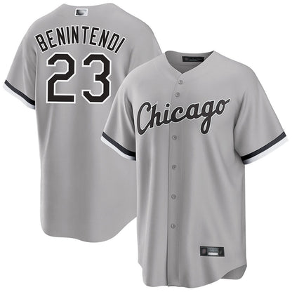 C.White Sox #23 Andrew Benintendi Player Gray Road Replica Baseball Jerseys