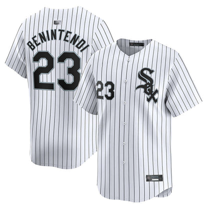 C.White Sox #23 Andrew Benintendi Player White Home Limited Baseball Jerseys