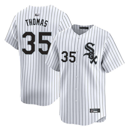 C.White Sox #35 Frank Thomas Player White Pinstripe Home Limited Baseball Jerseys