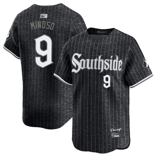 C.White Sox #9 Minnie Minoso Player City Connect Limited Black Baseball Jerseys