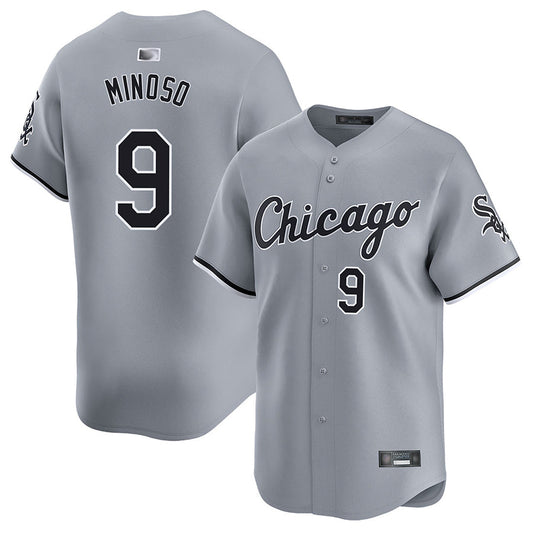 C.White Sox #9 Minnie Minoso Player Gray Road Limited Baseball Jerseys
