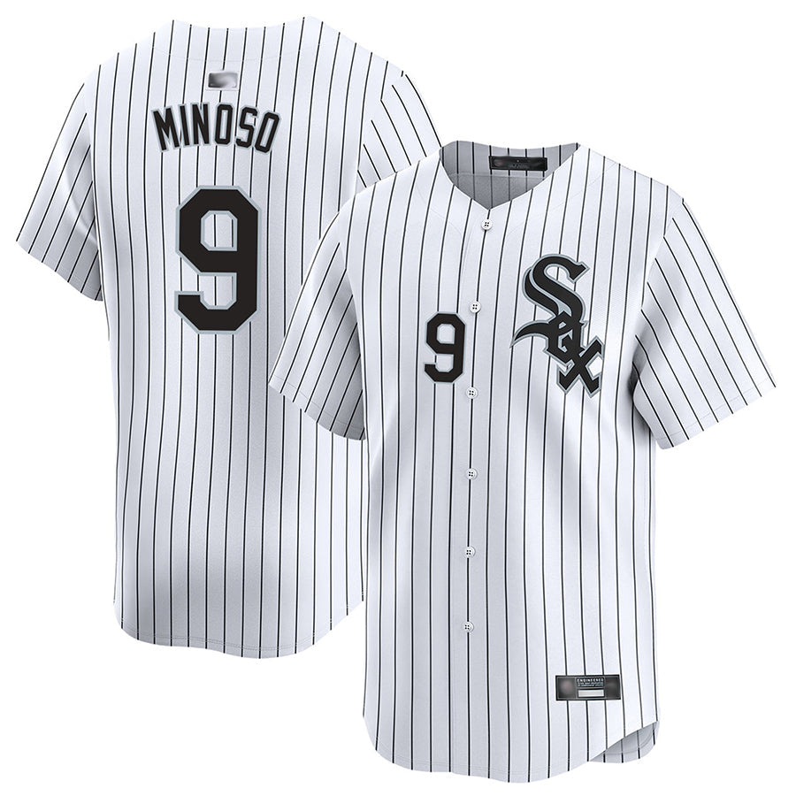 C.White Sox #9 Minnie Minoso Player White Home Limited Baseball Jerseys