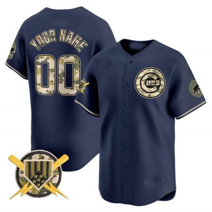 Custom C.Cubs Armed Forces Day Vapor Premier Limited¨C Stitched Baseball Jerseys