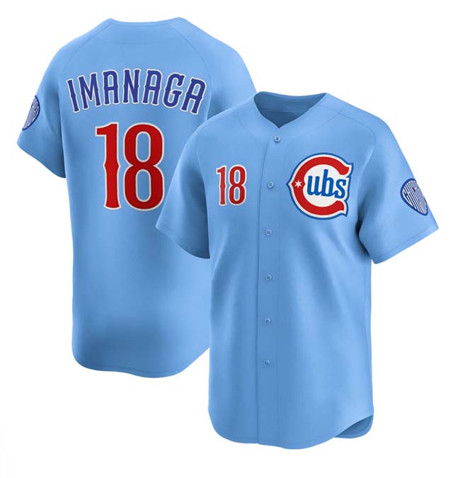 C.Cubs #18 Sh¨­ta Imanaga Player Blue 2024-25 2nd Alternate Limited Stitched Baseball Jerseys