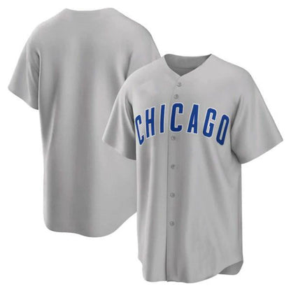 C.Cubs Blank Player Gray Road Replica Game Baseball Jerseys