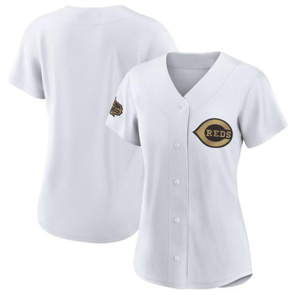 C.Reds Blank Player White All-Star Game Replica Baseball Jerseys