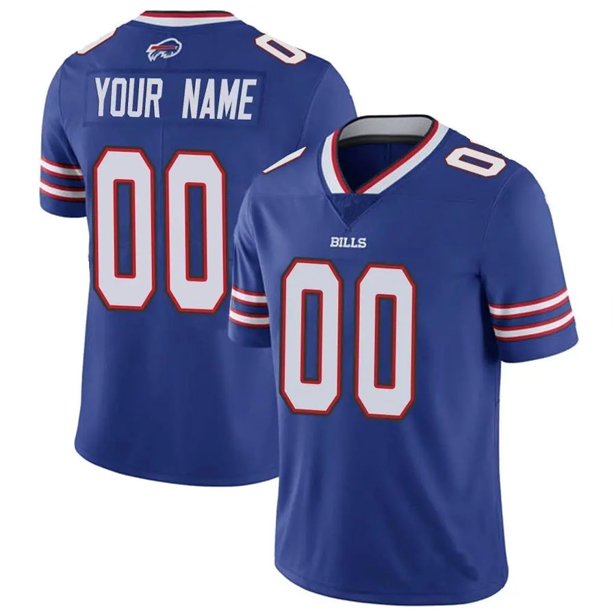 Custom B.Bills White Game Football Jerseys