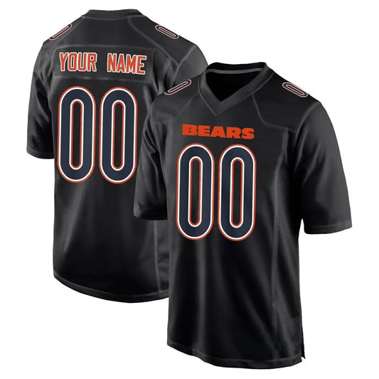 Custom C.Bears Carbon Black Fashion Football Jerseys