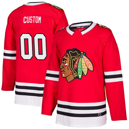 Custom C.Blackhawks Fanatics Red Breakaway Home Hockey Jerseys