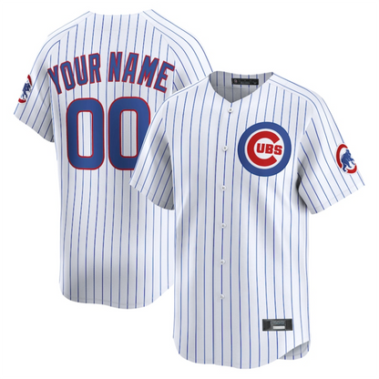 Custom C.Cubs White Home Limited Baseball Jerseys