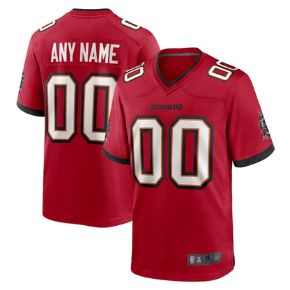 Custom TB.Buccaneers Red Replica Game Football Jerseys