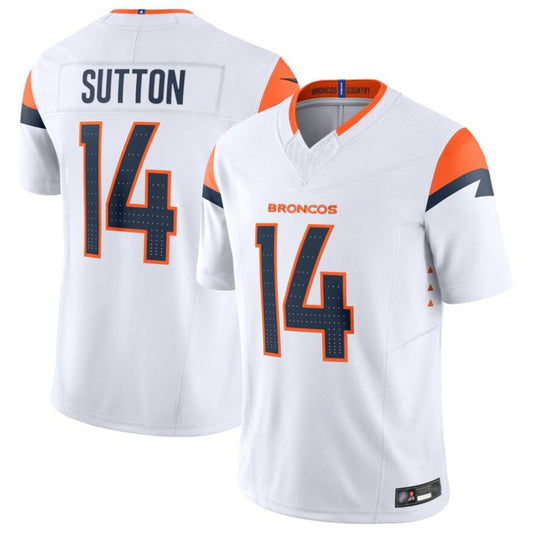 D.Broncos #14 Courtland Sutton Player White Vapor F.U.S.E. Limited Football Jerseys