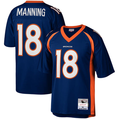 D.Broncos #18 Peyton Manning Player Mitchell & Ness Navy Legacy Replica Football Jerseys