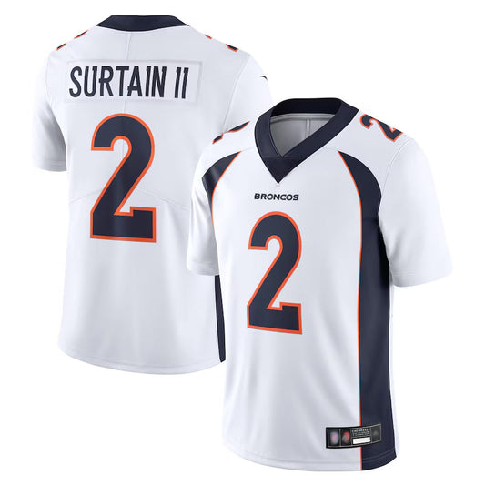D.Broncos #2 Patrick Surtain II Player White Vapor Untouchable Limited Football Jerseys
