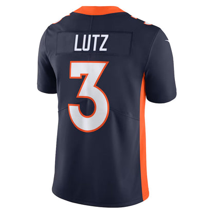 D.Broncos #3 Wil Lutz Player Navy Vapor Untouchable Limited Football Jerseys