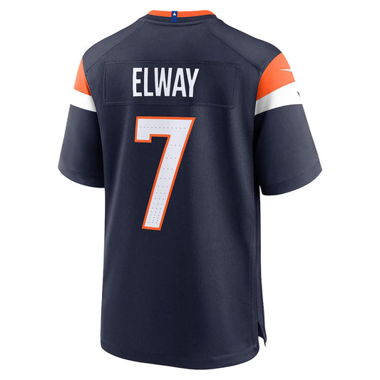 D.Broncos #7 John Elway Player Navy Home Game Football Jerseys