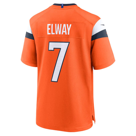 D.Broncos #7 John Elway Player Orange Home Game Football Jerseys