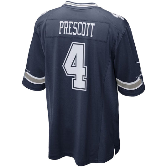 D.Cowboys #4 Dak Prescott Player Navy Home Game Football Jerseys