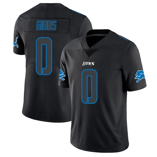 D.Lions #0 Jahmyr Gibbs Player Black Vapor Limited Fashion Football Jerseys