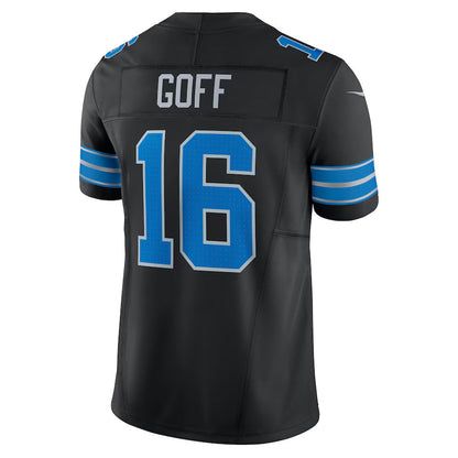 D.Lions #16 Jared Goff Player Black Vapor F.U.S.E. Limited Football Jerseys