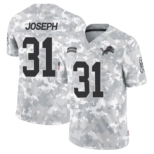 D.Lions #31 Kerby Joseph Player Arctic Camo Salute to Service Limited Football Jerseys