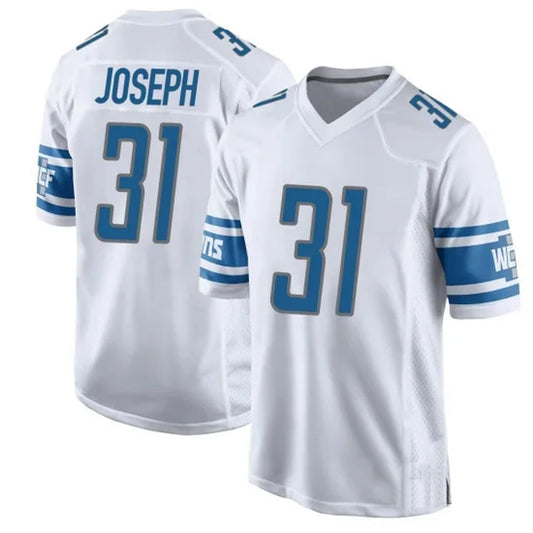 D.Lions #31 Kerby Joseph Player White Replica Game Football Jerseys